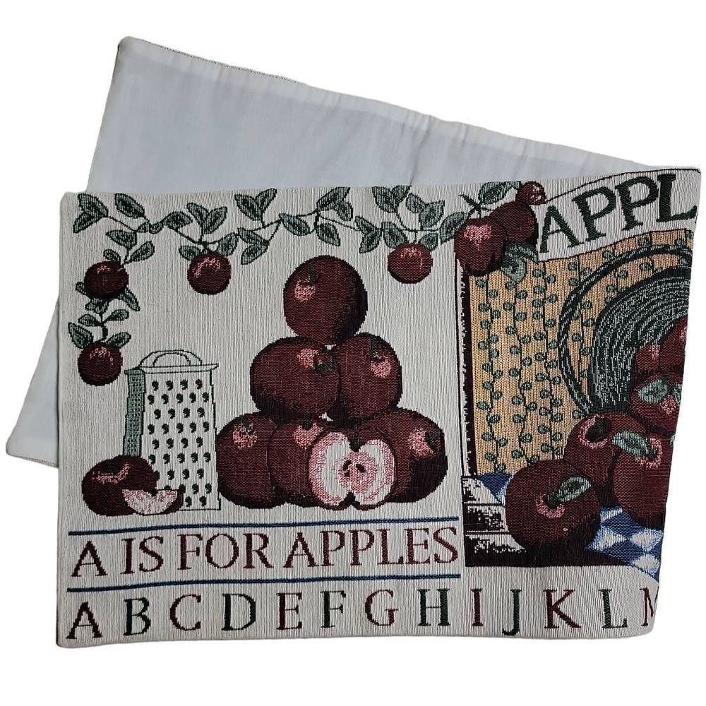 A Is For Apples Tapestry Decorative Table Runner 12x34